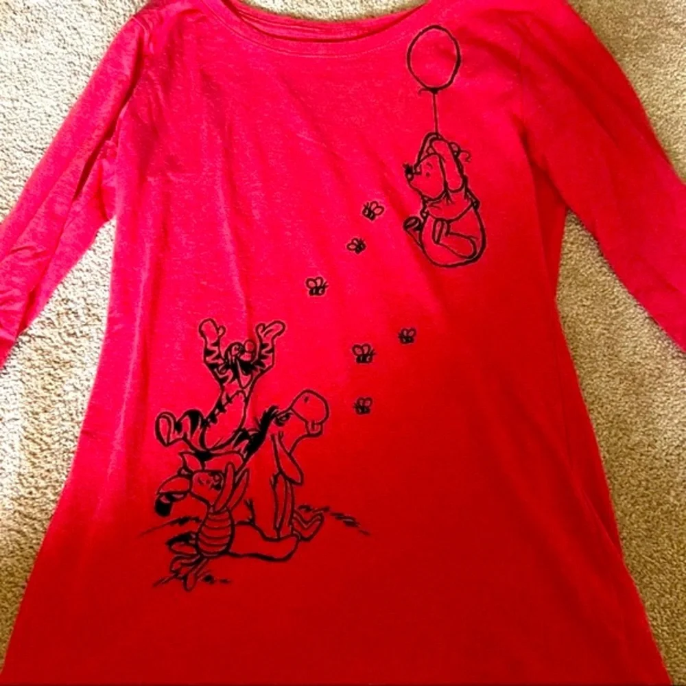 Disney Winnie the Pooh Long Sleeve Red T-shirt